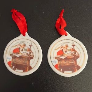 1996 JCPenney Santa Reading Letters Ornaments